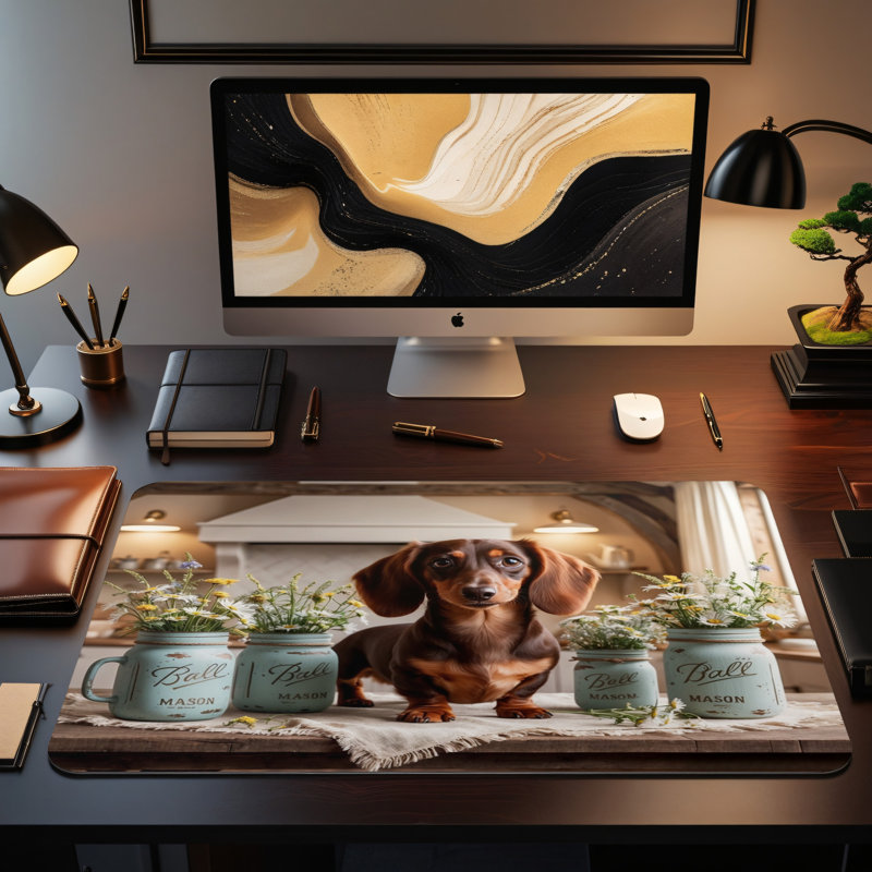 Polyester Desk Pad, 14.4x12.1