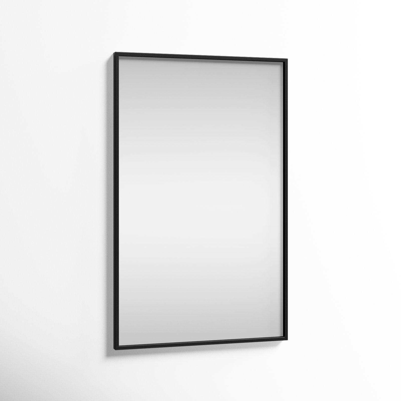 Sabine Metal Rectangle Wall Mirror, 48" x 30", Black