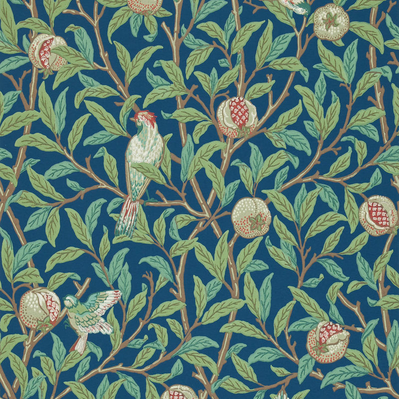Leicester 10.05m x 52cm Matte Wallpaper Roll, Navy Blue