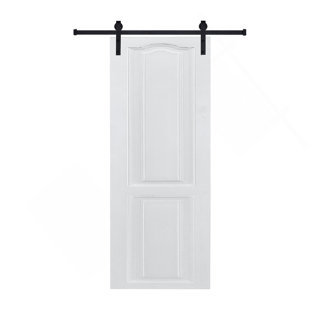 Crafted modern door 3/4" thick. MDF White Barn Sliding Door With Hardware kit