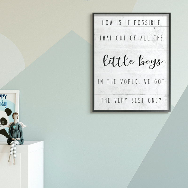 Ardilla «Best Little Boy», art familial, H 30 po x l 24 po x P 1,5 po, Toile tendue