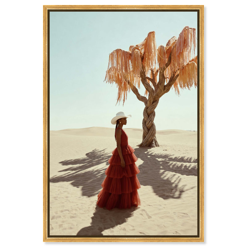 Cowgirl Couture Print by Oliver Gal, 21"H x 31"W, Gold Floater Frame