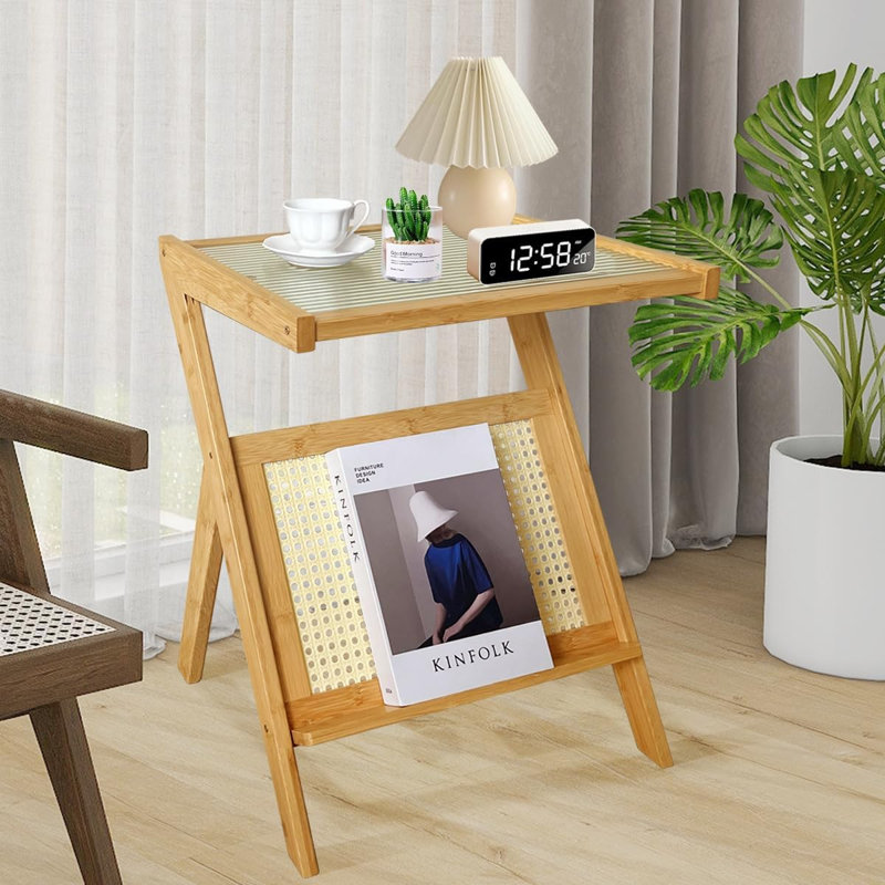 Table de bout Gaelle, Naturel, H 21,73 po x l 17,13 po x P 14,41 po