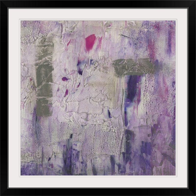 « ii » jennifer grolier, impression Dusty Violet, H 28 x l 28 po x P 1 po, Cadre noir