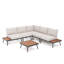 Ensemble de meubles de patio modulaire d'extérieur 6 pièces avec table basse-129177931-129177934