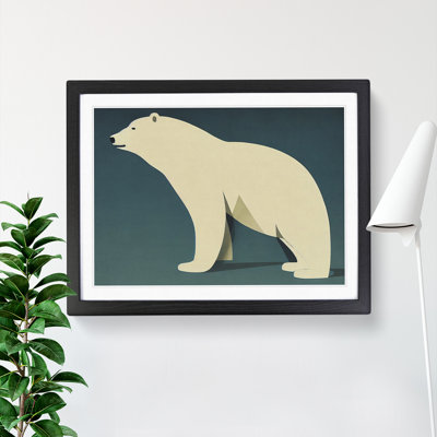 Intriguing Polar Bear Abstract - Framed Print
