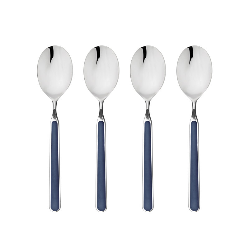 4 Pcs American Spoons Fant. Turtle-Dove, Cobalt