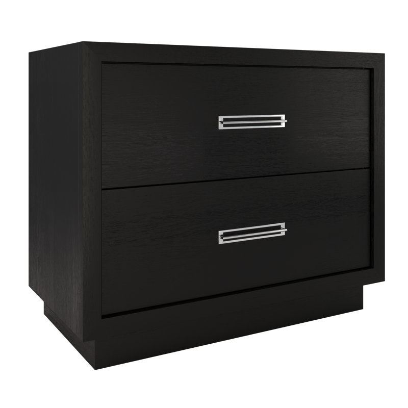Avalon Two-Drawer Single Bath Vanity, 42", Classic Black, Polished Chrome