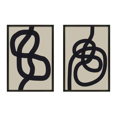 Intertwined by Romina Gadler - 2 Piece Single Structure Frame Print Wall Art Set