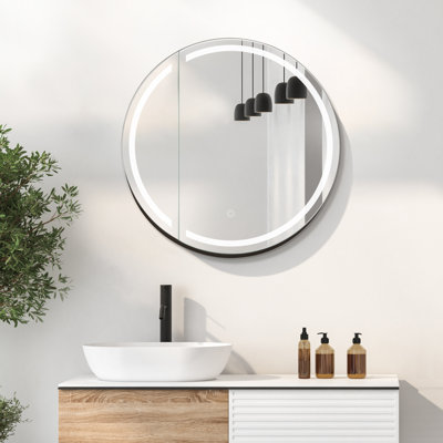 Armoire à pharmacie lumineuse pour salle de bain 24 po x 24 po Radiant