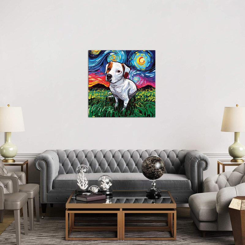Miss Mickey Night - Painting on Canvas, Wrapped Canvas, 45.72 cm H x 45.72 cm W x 3.175 cm D