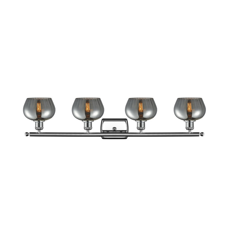 Éclairage de salle de bain à intensité variable 4 lumières Patrina, Chrome poli
