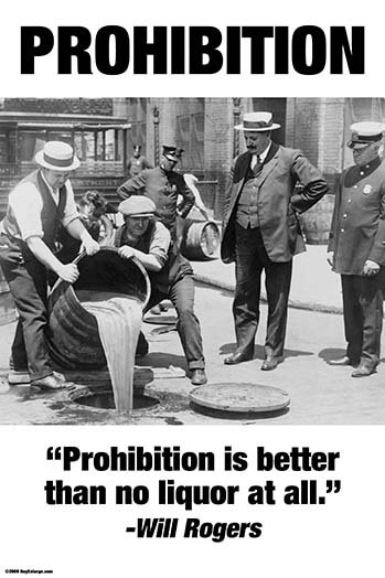 « prohibition », affiche rétro