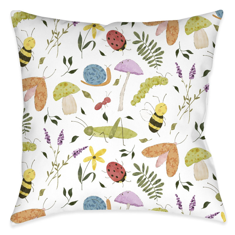Coussin décoratif Bugalorable, 18 po x 18 po