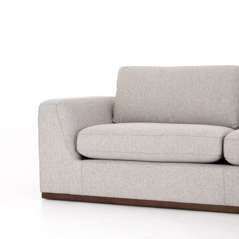 Colt Modular Chaise Sectional, Left Hand Facing, Aldred Silver Polyester Blend