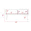 Table basse, une tablette ouverte, un tiroir, noyer foncé