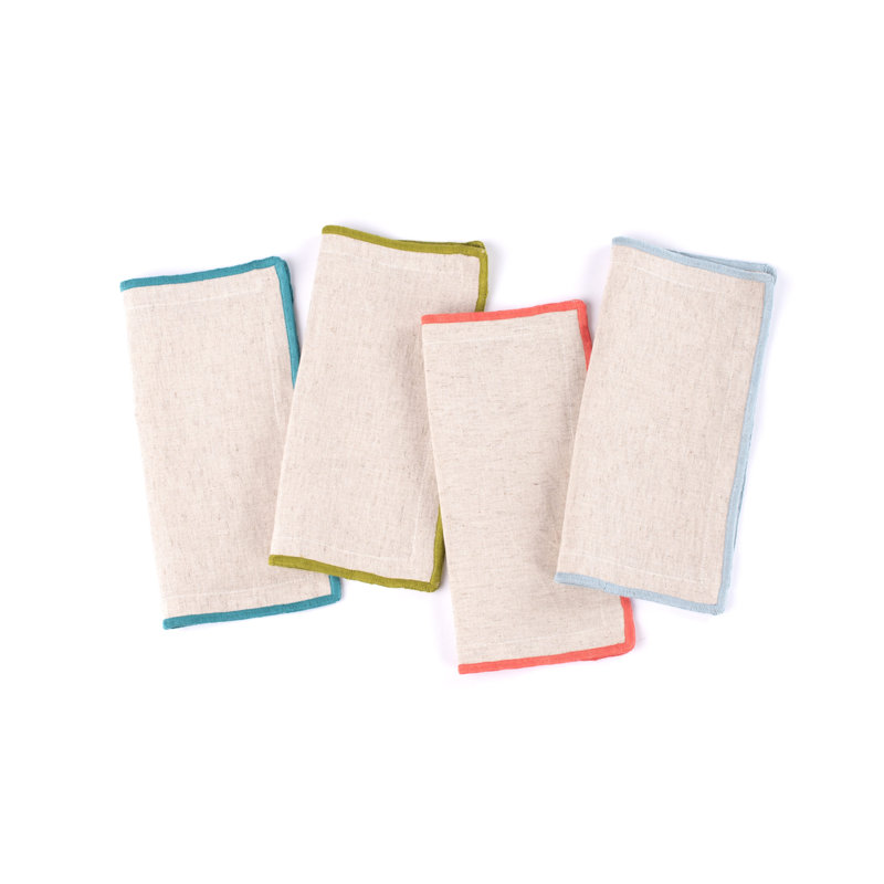 CLARA COCKTAIN NAPKIN SET (Set of 4), Vibrant