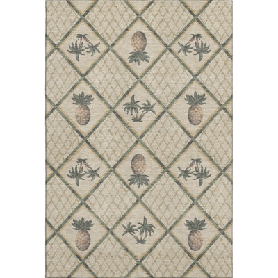 Premium Machine Washable Bradenburg AMF162 Beige Rug