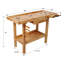 Établi en bois, banc de travail en bois robuste avec poignée réglable, table de travail du bois avec capacité de charge de 330 lb avec rangement pour garage, atelier, rangement à la maison