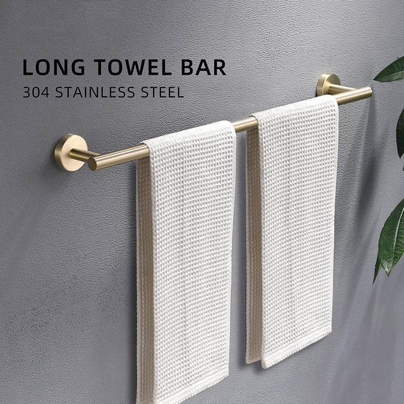 Bathroom Hardware Set, Brushed Gold