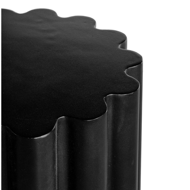 Melati Concrete End Table, Black