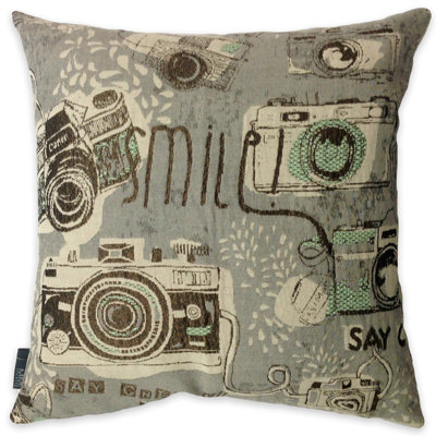 Coussin décoratif en lin selfie Kishmore