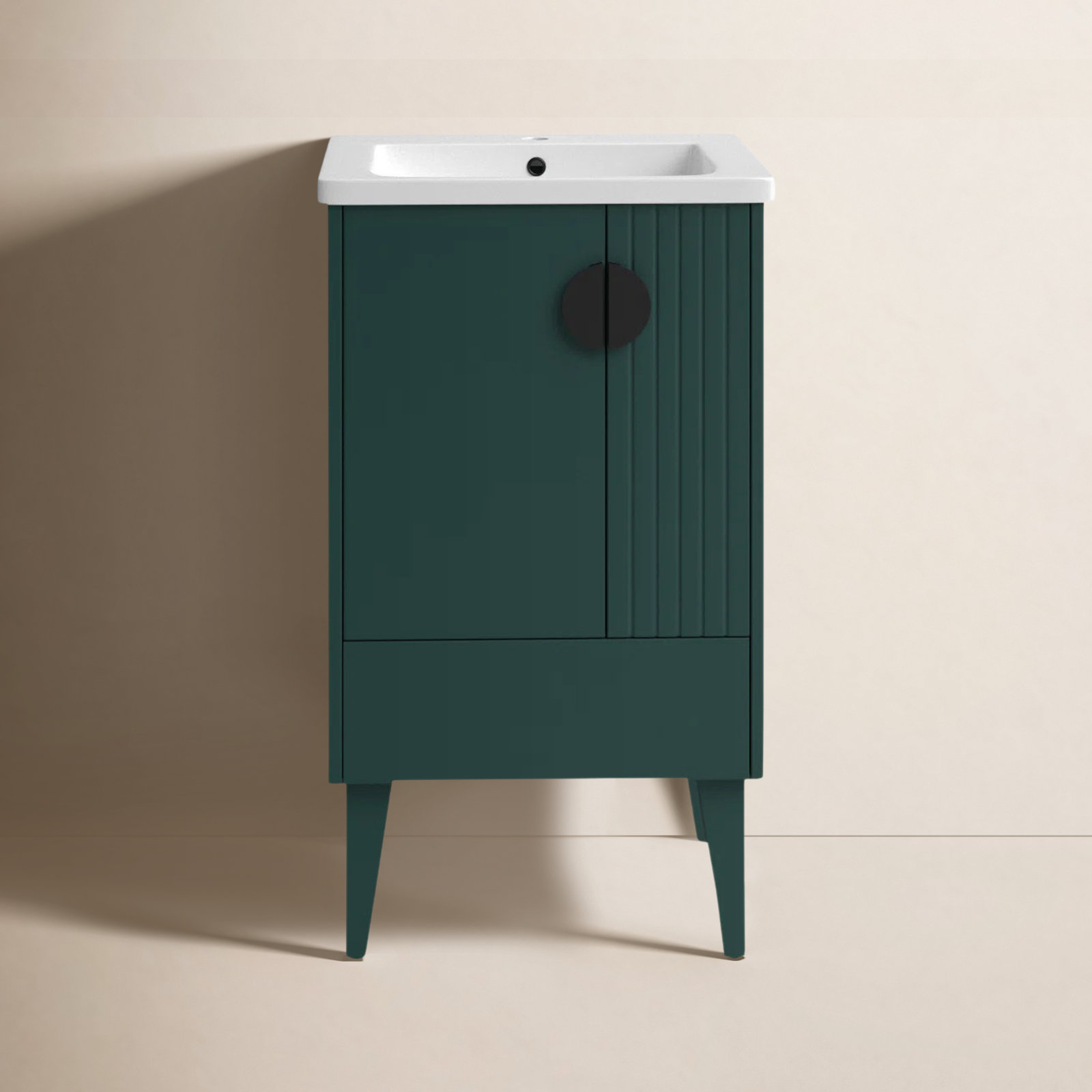 Saimah 20'' Single Bathroom Vanity, Green, Black