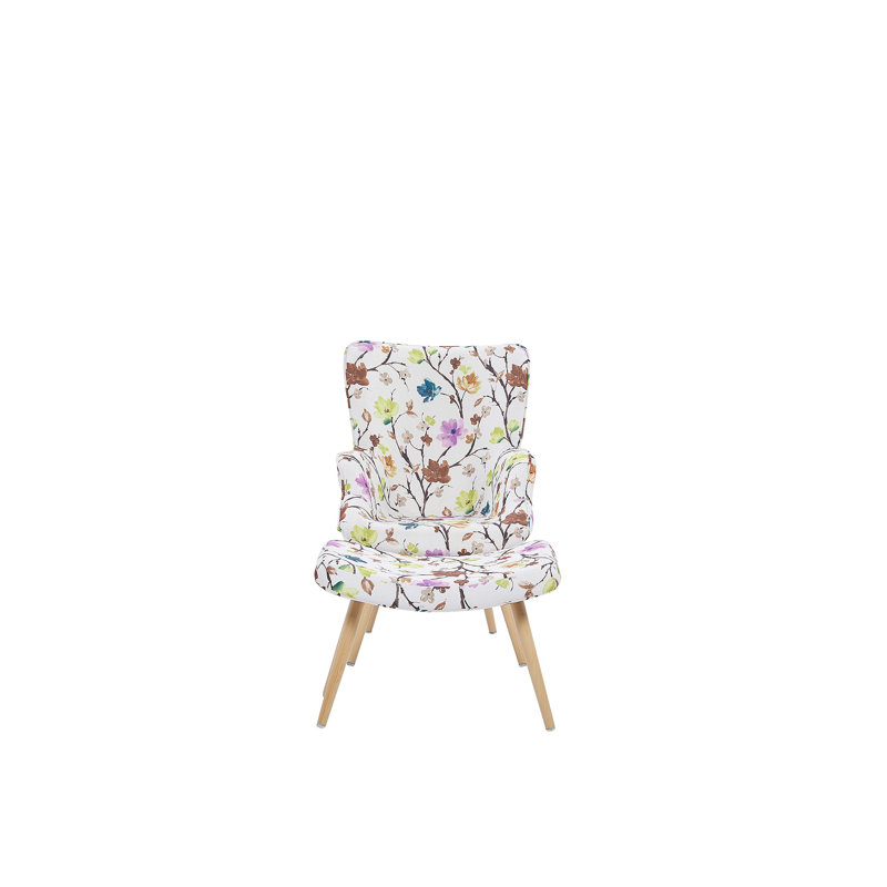 Trelleborg Upholstered Wingback Chair with Footstool