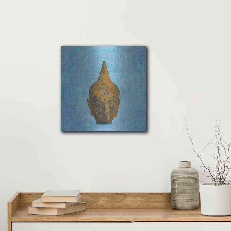 «Buddha On Blue» par Elena Ray, H 12 po x l 12 po