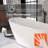 59" Freestanding Soaking Acrylic Bathtub