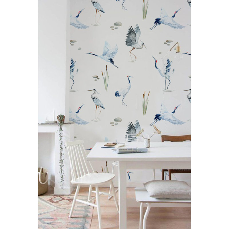 Lylah Crane Birds Wallpaper, 208 x 146cm