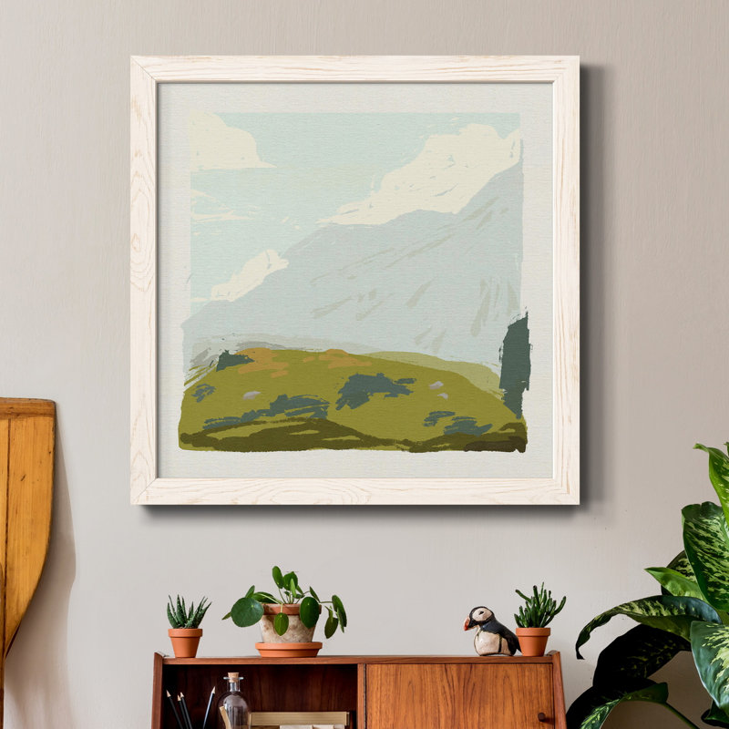 Alpine Ascent II - Toile encadrée de qualité supérieure - prête à être accrochée, H 20 po x l 20 po x P 1,5 po, Blanc