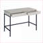 Desks | Rustic Modern 2-Drawer Writing Desk | 42.5” Wide | Natural &amp; Black | Wood + Metal