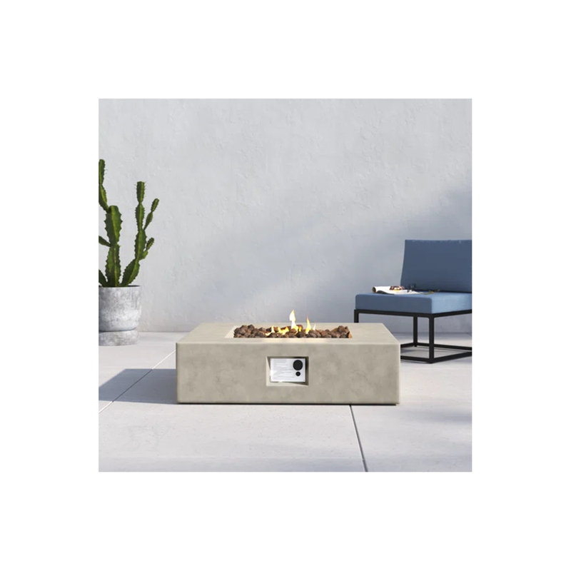 Table de foyer d'extérieur en béton 12 "H