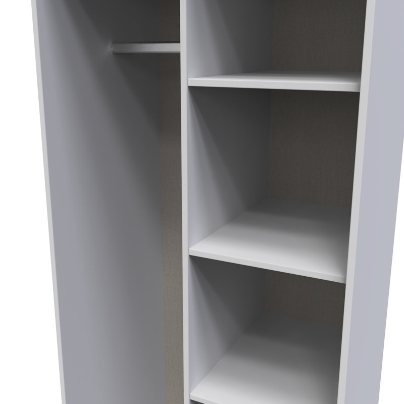 Baturhan Manufactured Wood Wardrobe, Graphite/Grey