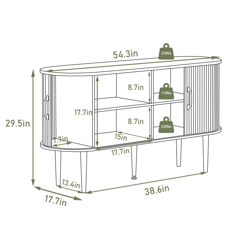 Commode 5 tiroirs Baez, Café