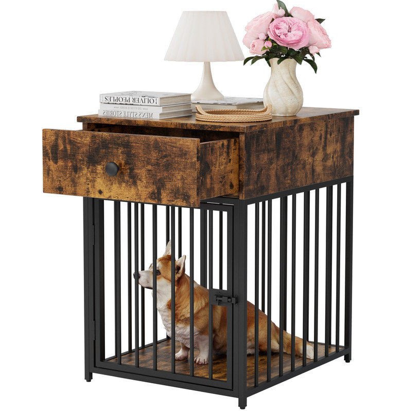 Table de bout pour cage intérieure pour petit chien