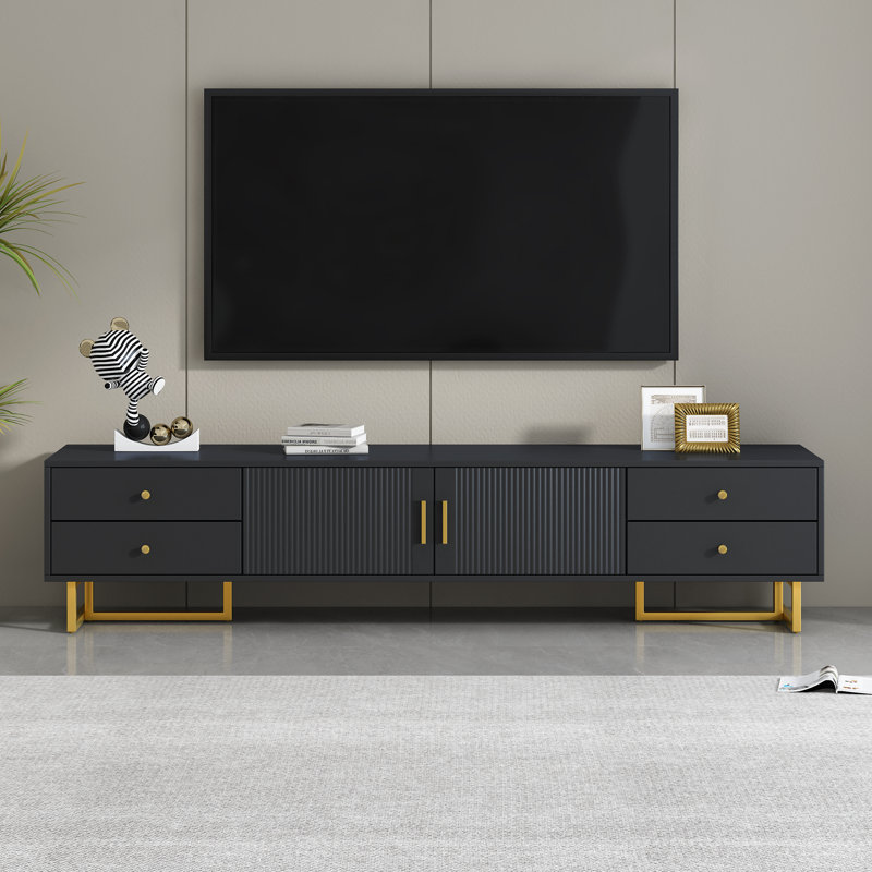 Meuble télé pour téléviseur de 65 pouces et plus, meuble télé avec meuble télé, meuble télé moderne avec rangement, meuble télé pour le salon