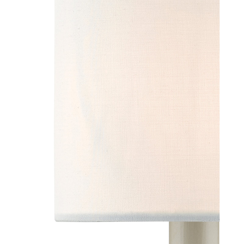 Abat-jour lustre en coton blanc, H 5 po x l 5 po x P 5 po