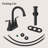 Airliss 4-Inch Matte Black Centerset 2-Handle Bathroom Sink Faucet With Drain Assembly-107925116