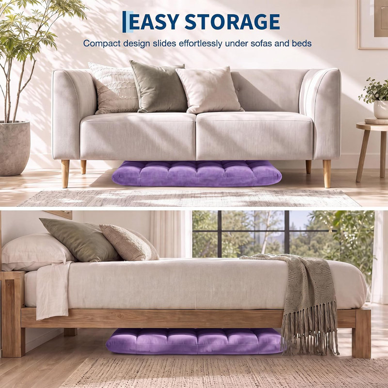 Chaise de plancher pliante avec support de dossier, 14 positions réglables