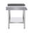 Stainless Steel Work Table, 24 x 24 x 26 Inch Commercial Food Prep Worktable, 3-Sided Backsplash Heavy-Duty Prep Worktable, Metal Work Table with Adjustable Height for Restaurant Home Hotel