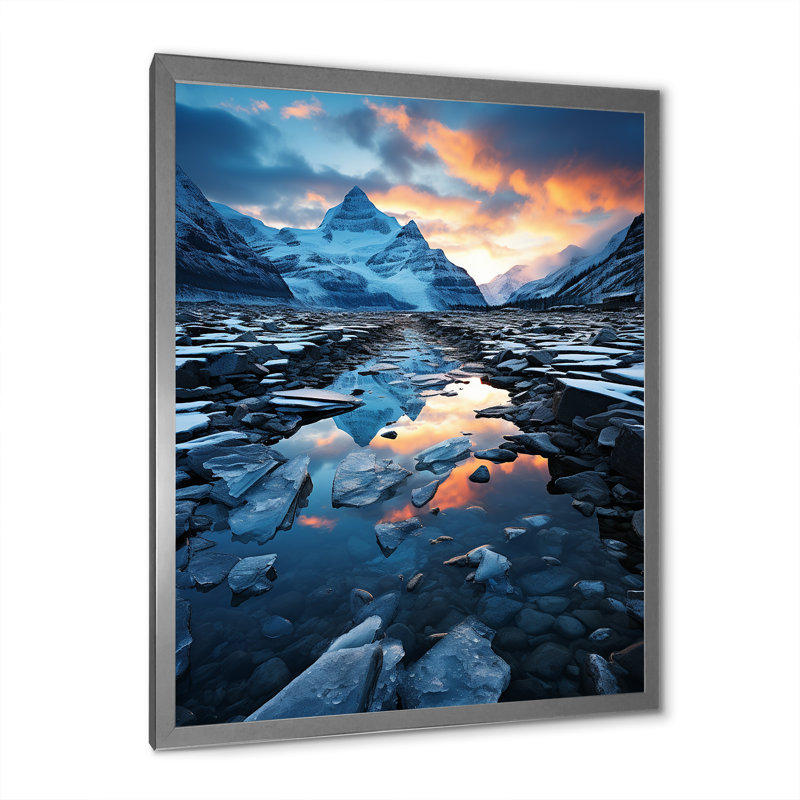 Rayo Canada Columbia Icefield Majesty - impression, H 40 po x l 30 po x P 1,5 po, Cadre photo argenté