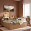 Lit de jour en bois avec tiroirs de rangement, tablettes latérales, bureau et lit gigogne-953106746-953106747