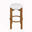 Tabouret de bar en bois rembourré, ensemble de 4-234279491-234279490