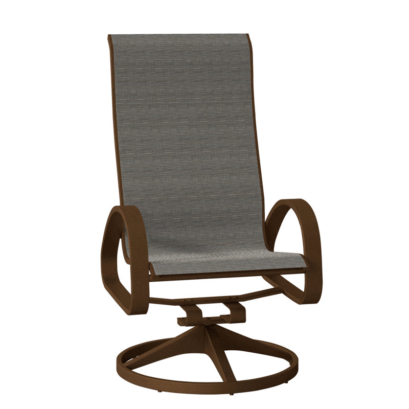 Fauteuil de patio pivotant Hiraku, Kona texturé, Gris anthracite Collect