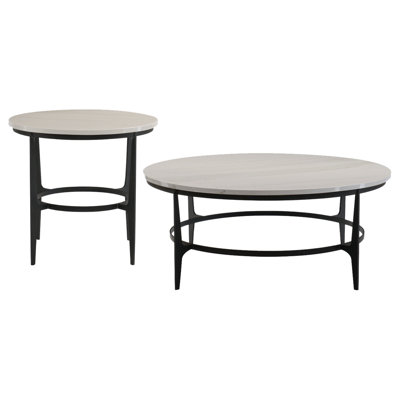 Avondale 2 - Piece Marble Top Living Room Table Set