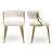 Christal 2 Piece Tufted Velvet Curved Weaved Back with Metal Legs Side Dining Chair Set-1350105847