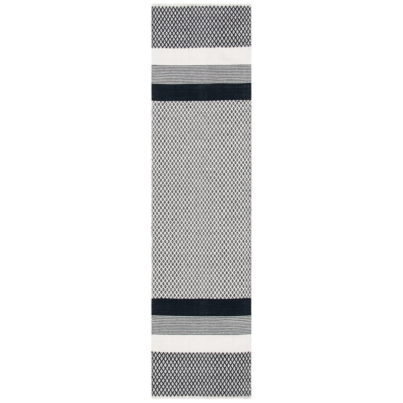 Amoy Flatweave Cotton Geometric Area Rug, Runner 2'3" x 9'