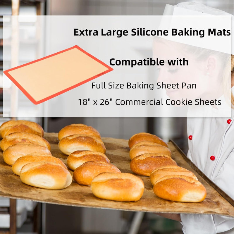 Tapis de cuisson pleine grandeur en silicone